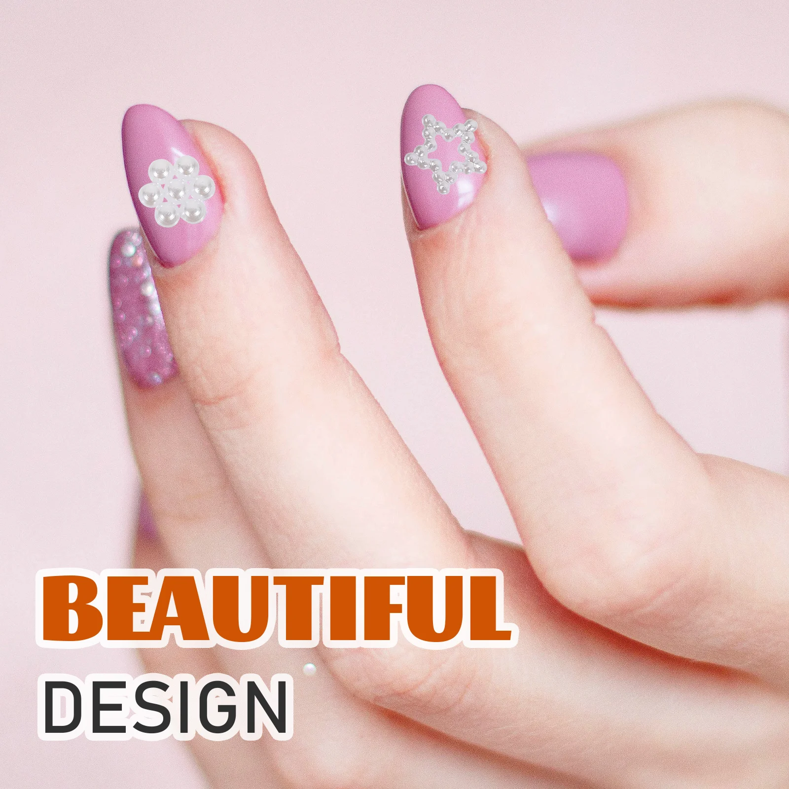 

1 set Pearl Nail Decoration Accessories Stylish DIY Manicure Art Supplies Beautiful Charm Studs for Creative Home Use