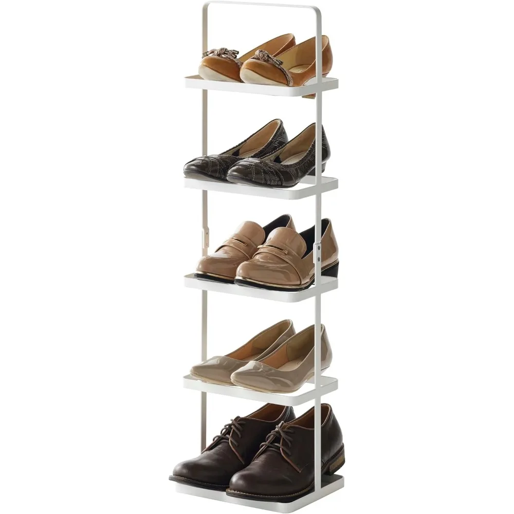 

Home Compact Modern Metal Shoe Rack Stee Tall White
