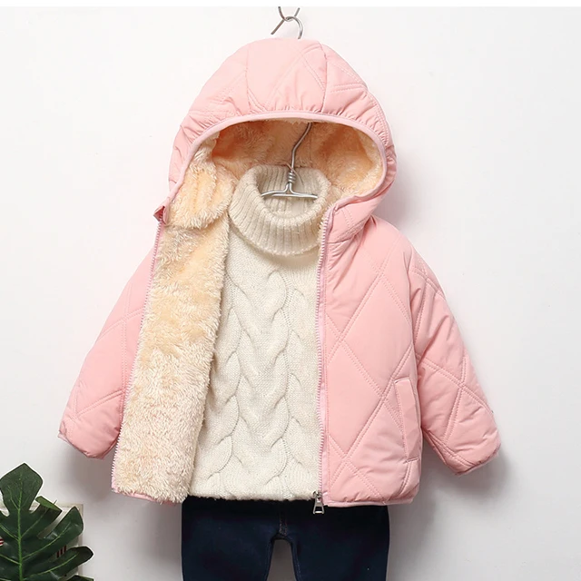 

1-6 Years Baby Kids Boys Jackets Winter Thick Coats Warm Cashmere Outerwear For Girls Hooded Jacket Children Clothes Overcoat