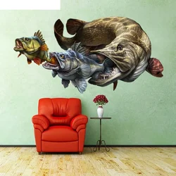 LYKX Awesome Fish Art Car Decoration Car Sticker for Dodge Stickers Road Bike Windows Wall PVC Decal