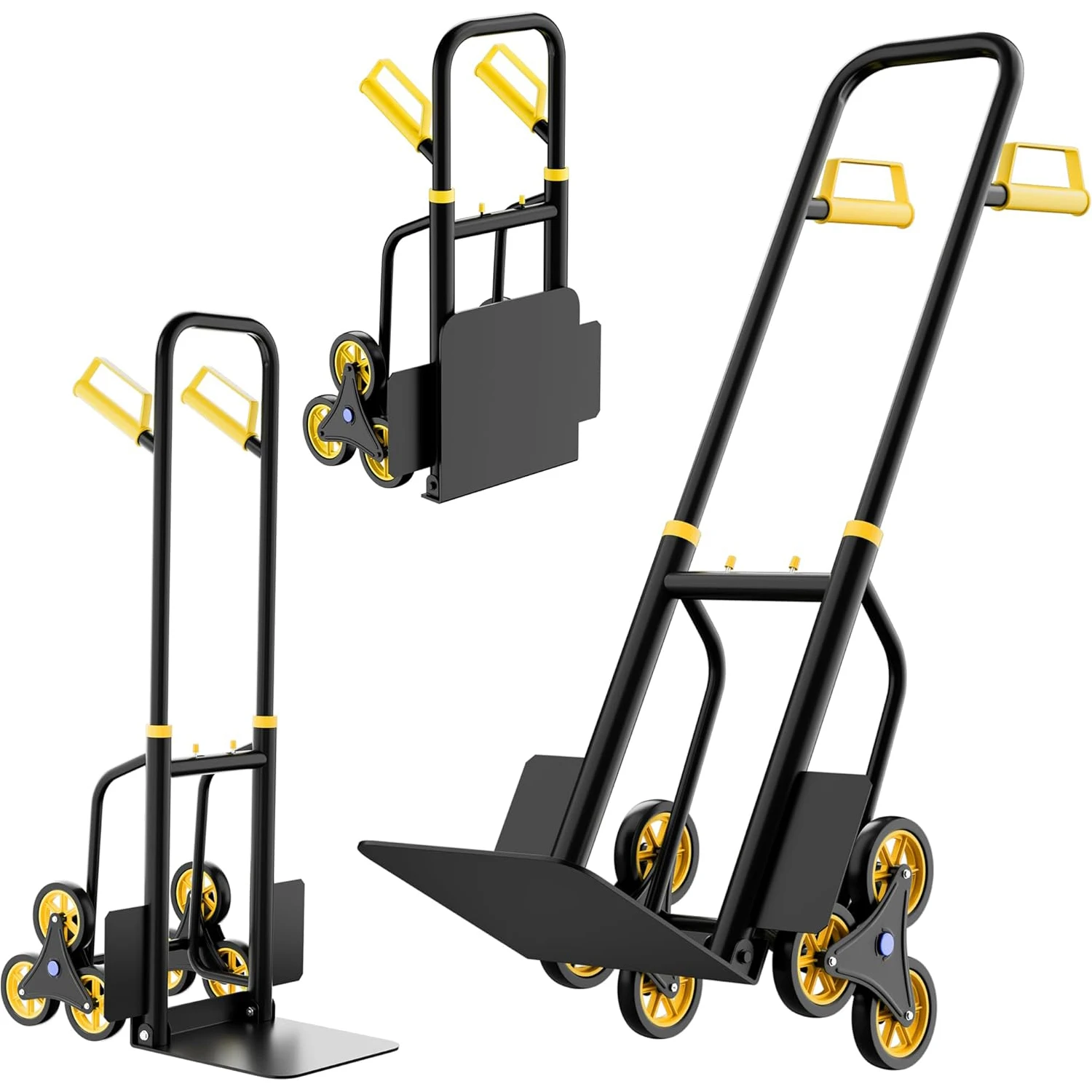 

Heavy-Duty Climbing Dolly for Stairs 440LB Capacity Hand Truck for Stairs with 6 Non-Slip Wheels for Moving Furniture Warehouse