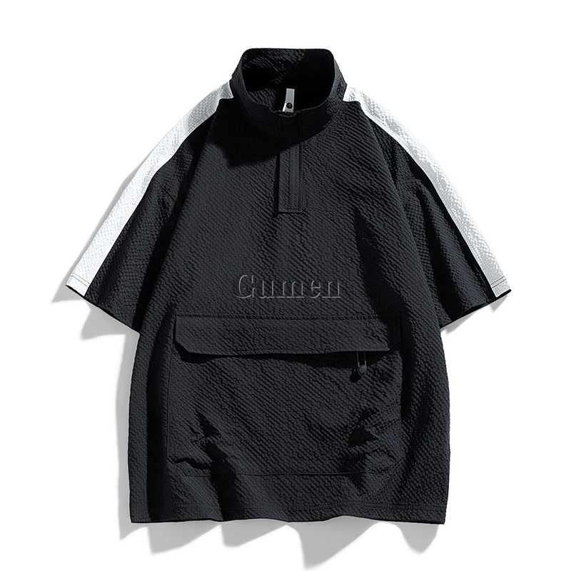 الرجال الحيوانات الأليفة انيمال ملابس العمل حجم كبير M/L/XL/2XL/3XL/4XL/5XL/6XL/7XL/8XL في الهواء الطلق خفيفة الوزن التجفيف السريع تي شيرت الوقوف طوق #4