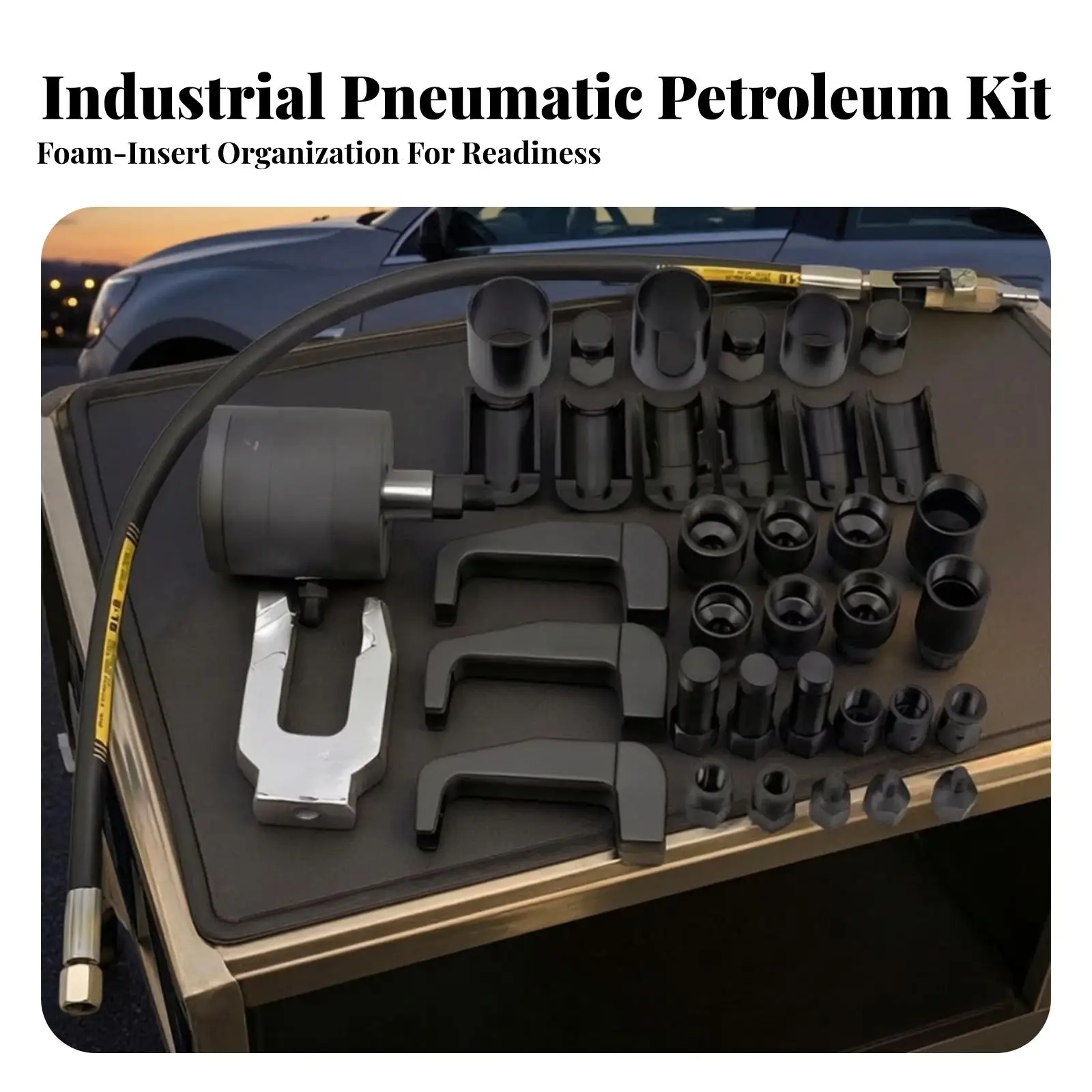 Gasoil Pintle Removal Tool | Heavy-Duty Metal Adapters, Organized Molded Interior Tray, gasoil petroleum pintle Extractor Kit,