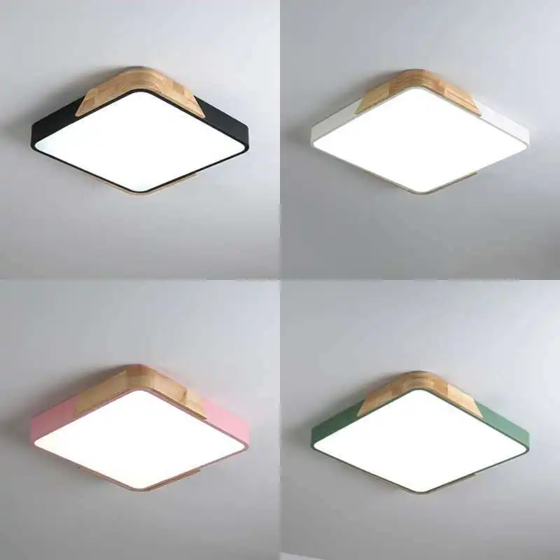 

Modern Wooden Ceiling Lights Lamps LED Plafonnier Moderne Luminarias De Teto Living Room Dining Bedroom Lighting Fixture