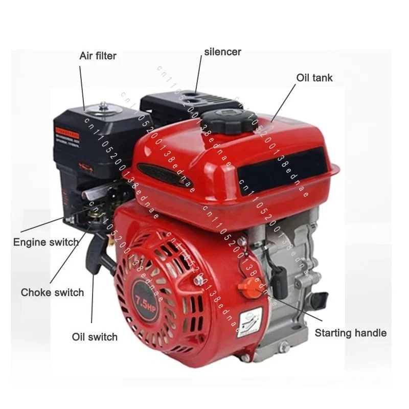 Small Engine 168 /170 F Single Cylinder Four Stroke Key Shaft 20/ 25 MM for Micro Tillage Water Pump Rototiller Cleaner