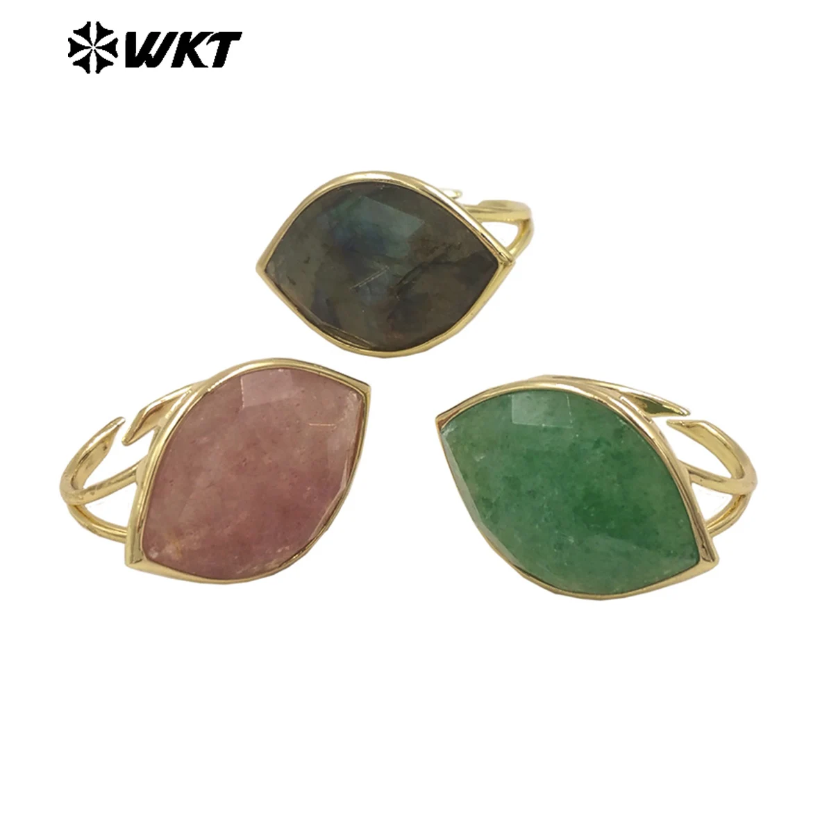 

WT-R519 WKT 2025 винтажное кольцо с цветным камнем, регулируемый роскошный аксессуар, подарок на вечеринку для женщин, особой формы