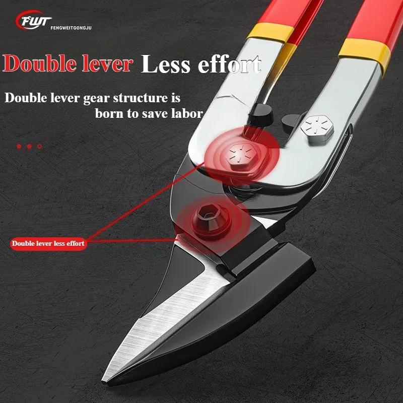 Industrial Iron Scissors, Multi-Use Metal Shears for Cutting Plates, Aviation Keel & Gusset Wire