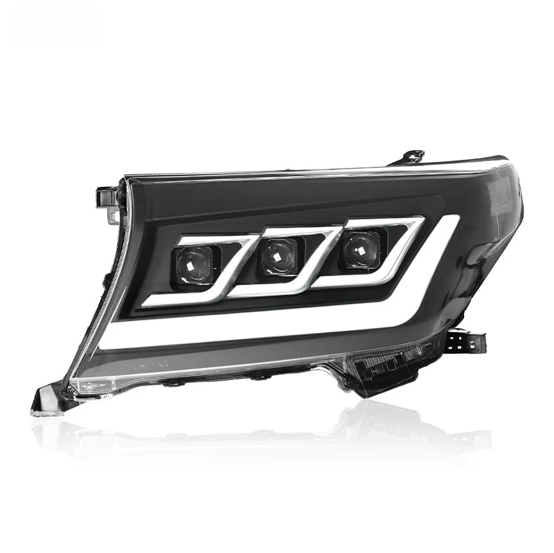 for 07-15 Toyota Land Cruiser Headlight Assembly Modification Lens Daytime Running Light Flow Steering