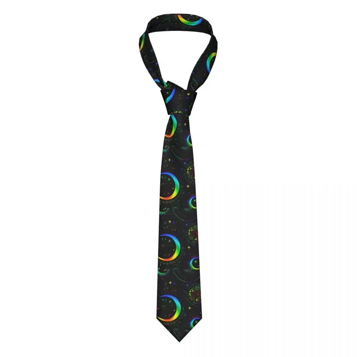 Casual Arrowhead Skinny Rainbow Sketched Moons s Necktie Slim Tie For Men Man Accessories Simplicity For Party Formal Tie