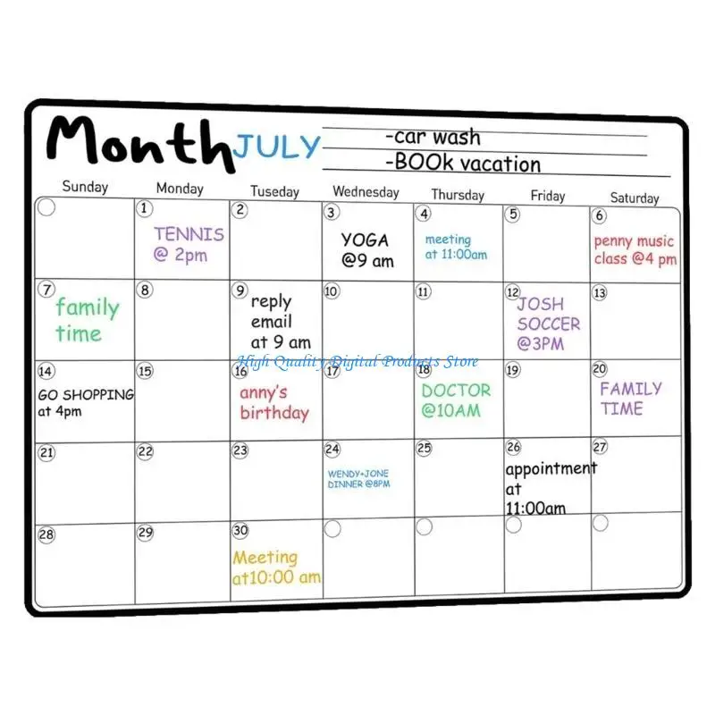 

U2JE Dry Erases Boar for Refrigerators Monthly Calendar Dry Erases Chore Chart
