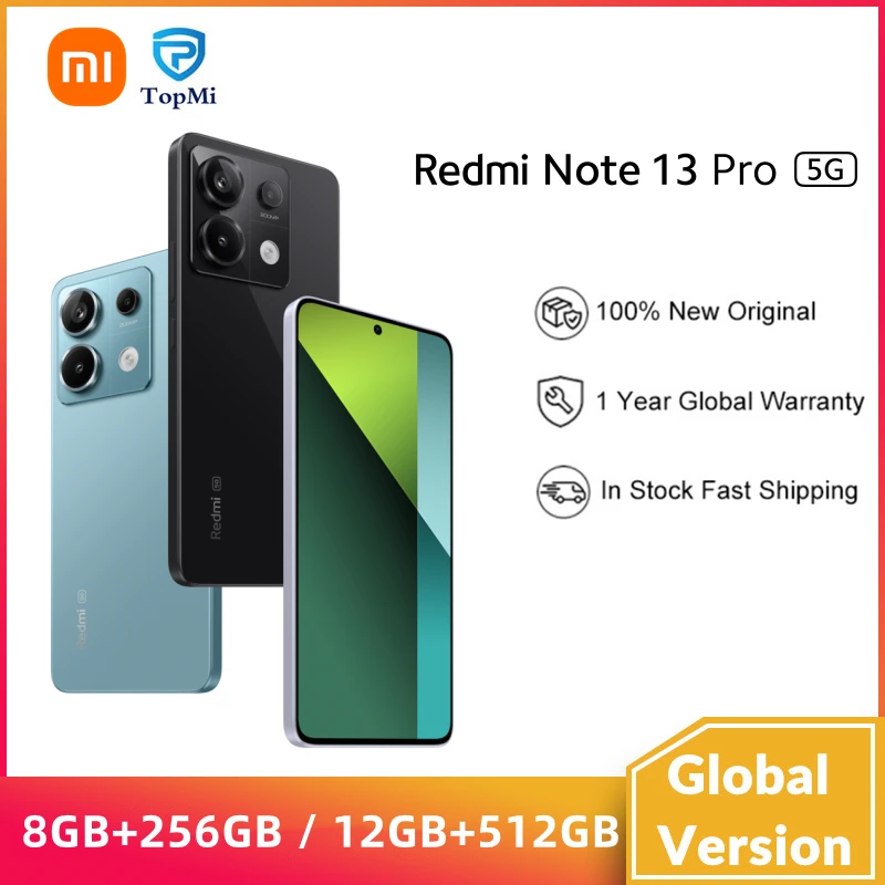 

Xiaomi Redmi Note 13 Pro смартфон с 5,7-дюймовым дисплеем, процессором Snapdragon 7s, 6,67 МП, 120 мАч