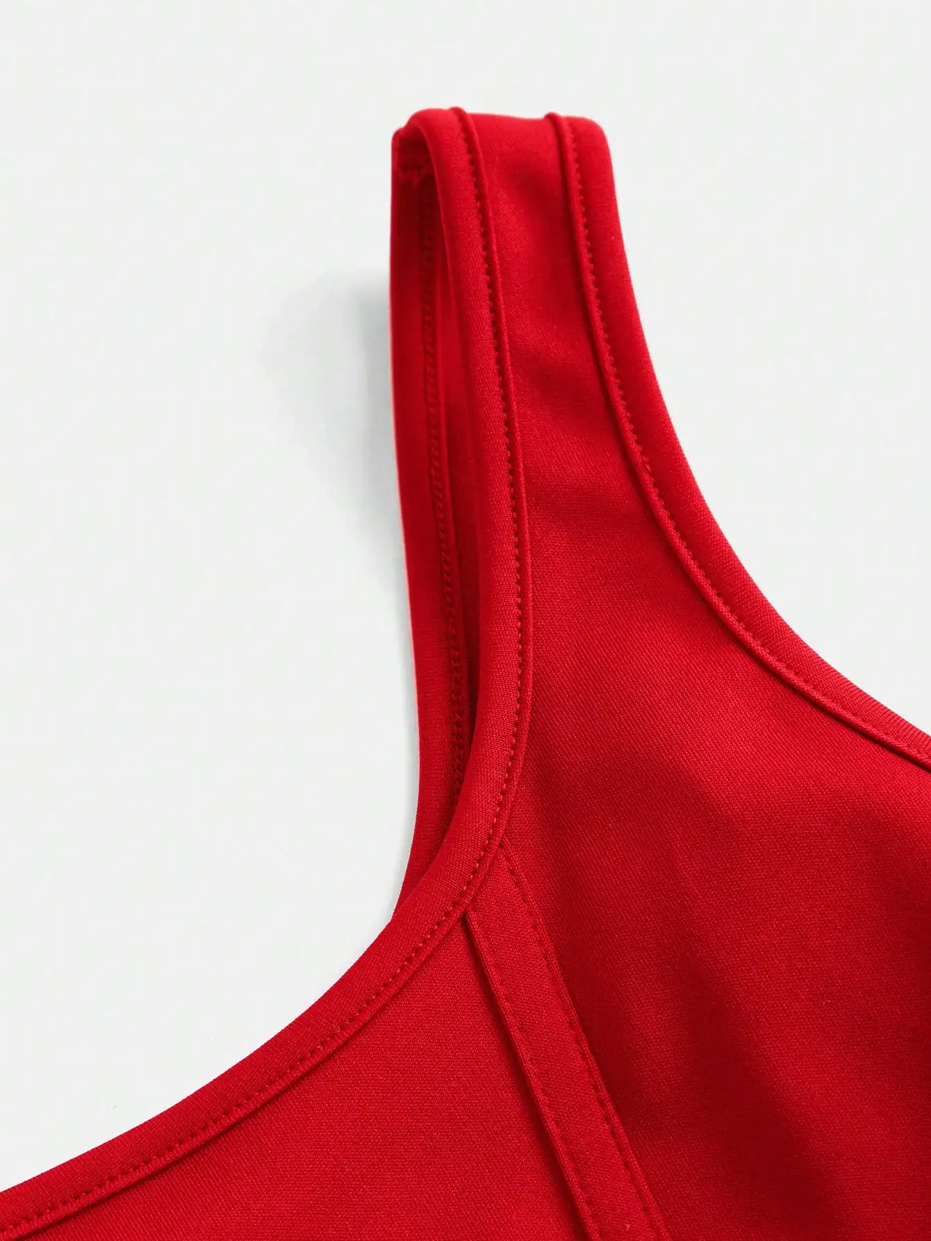 Sommerkleid für Mädchen von 7–14 Jahren, quadratischer Ausschnitt, breiter Träger, rot, dehnbar, tailliert, plissiert, A-Linie, knielang, für Tanz, Party, Alltag, Schule – Detail 8