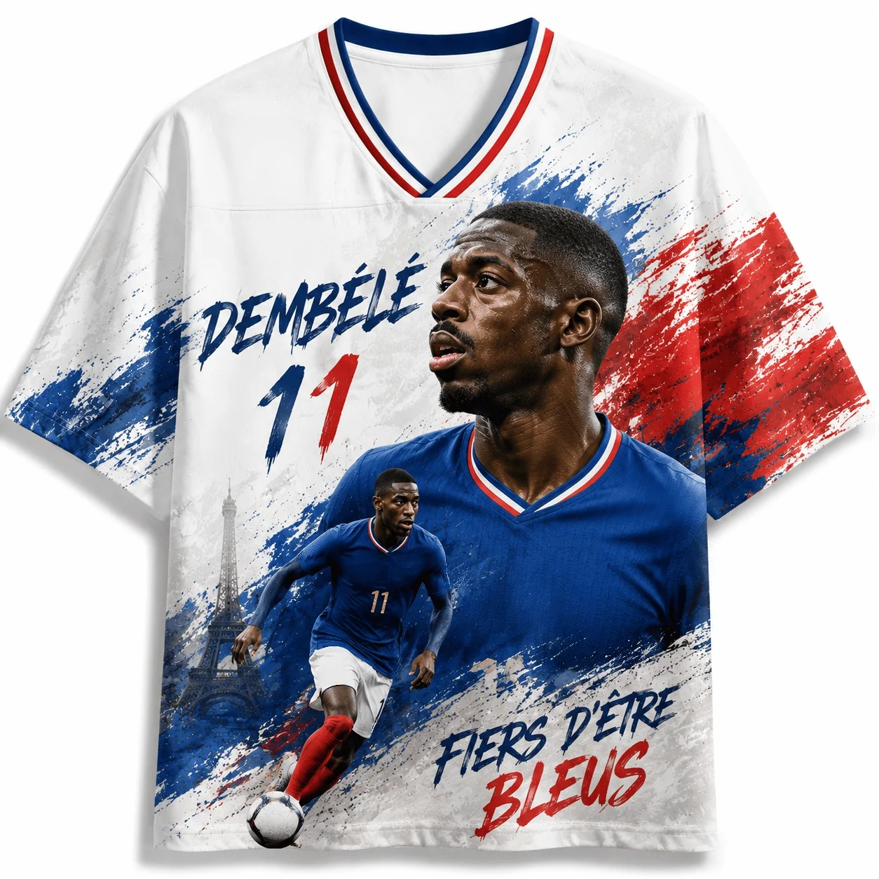 2026 Summer French Football Jersey Special Edition Family Boys and Girls Fans Loose Breathable T-shirt Gift