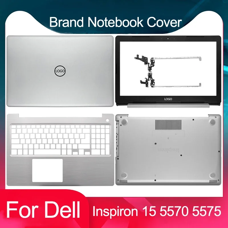 

15.6 Inch New For Dell Inspiron 15 5000 5570 5575 Series Laptop LCD Back Cover Front Bezel Palmrest Hinges Bottom Case Silvery