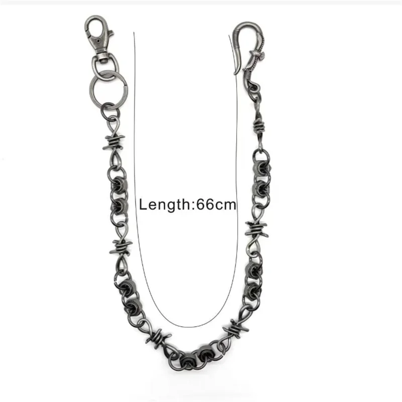 New Punk Rock Bramble Iron Thorn Pants Chain Unisex Cool Design Collarbone Choker Cool Hip Hop Neck Chain Bracelet Party Jewelry