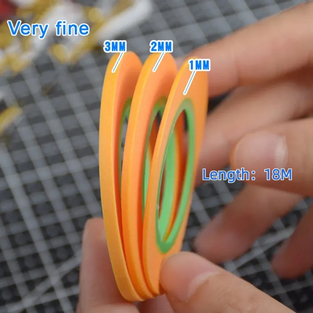 Precision Model Masking Tape for Gundam Military Model Painting Tool Fine Line DIY Hobby Craft 18M Length Width 1MM 2MM 3MM