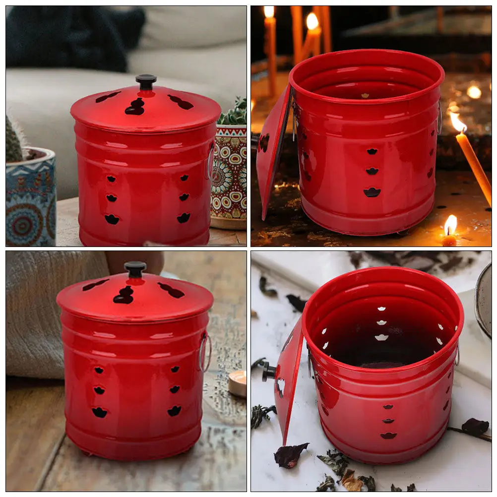 Durable Burn Bin Fire Garbage Garden for Incinerator Burning Barrels Enamel Worship