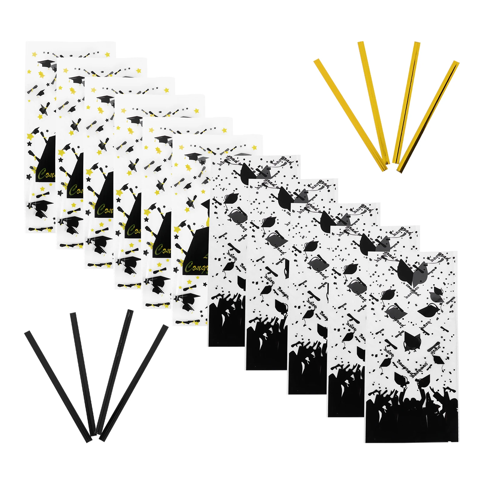 

200 Pcs Graduation Cookie Bags Biscuit Packaging Celebration C y Wrappers Flat Bags Gifts Packing Boxes Thick Material R om