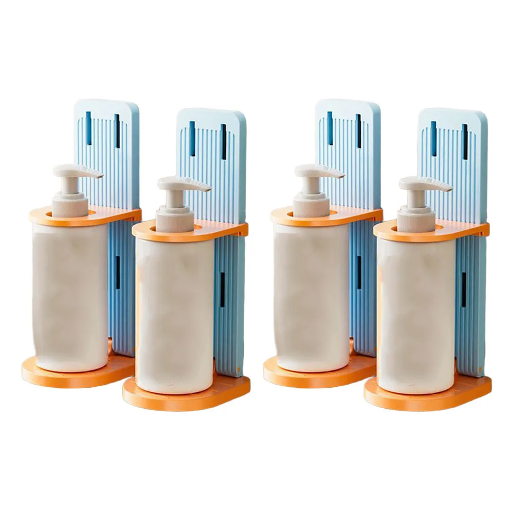 Adjustable height vertical bathroom shower gel shampoo storage rack for maximizing space and organizing toiletries