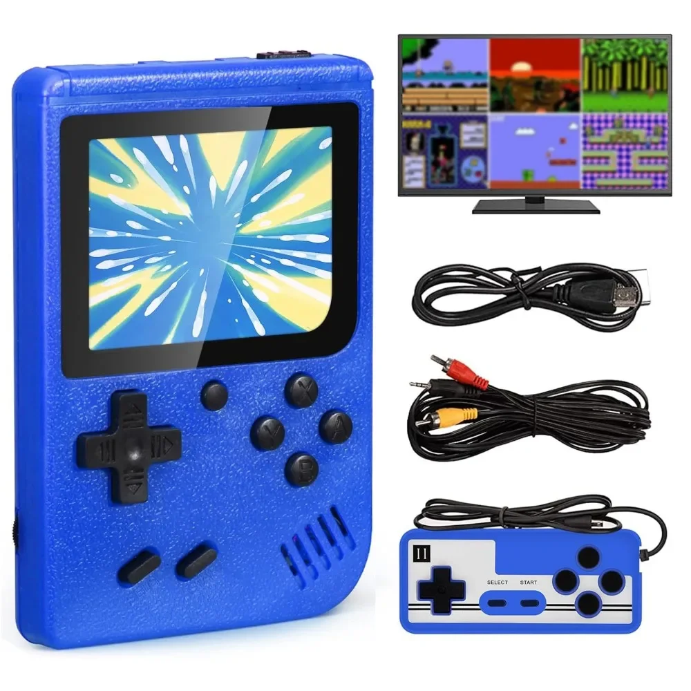 Console de jogos portátil de bolso para meninos e meninas, portátil, embutido 400, 2 jogadores, console de jogos eletrônico, 3 Polegada LCD, Fidget Toys, presente