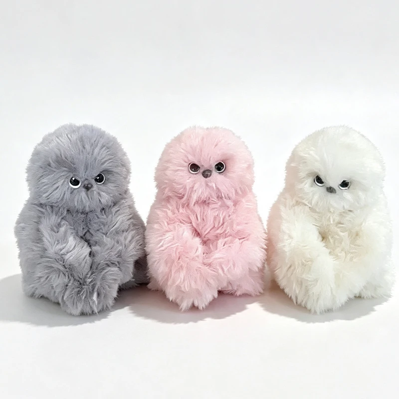 20cm Rechargeable Electric Owl Plush Pendant with Auto Swing Head Talking & Singing Stuffed Doll for Backpack Handbag Decor