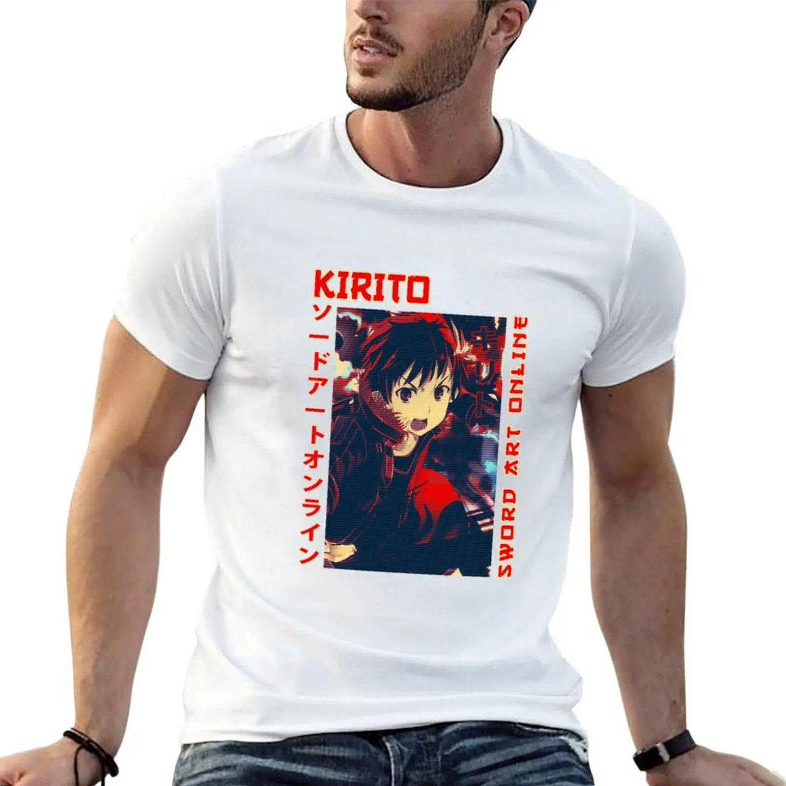 

Kirito Sword Art Online T-Shirt man t shirt summer t shirt men 100% cotton luxury brand T-Shirt