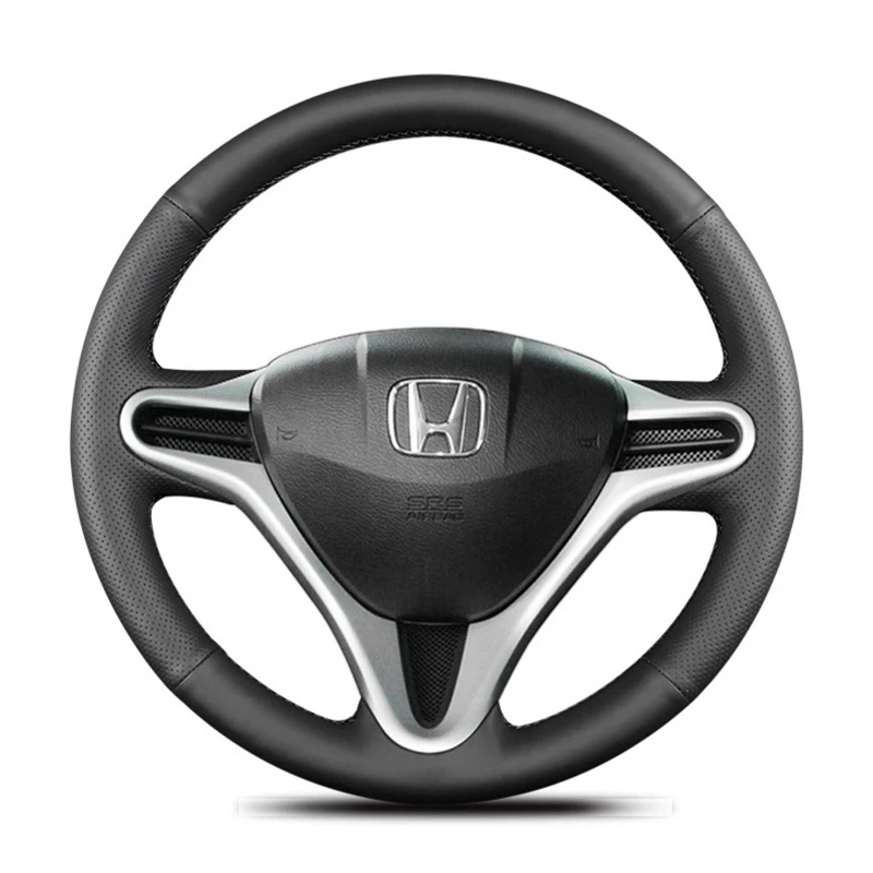 Hand-stitched For Honda Fit Jazz City 2009 2010 2011 2012 2013 Insight 2010 2011 2012 2013 2014 Car Steering Wheel Cover