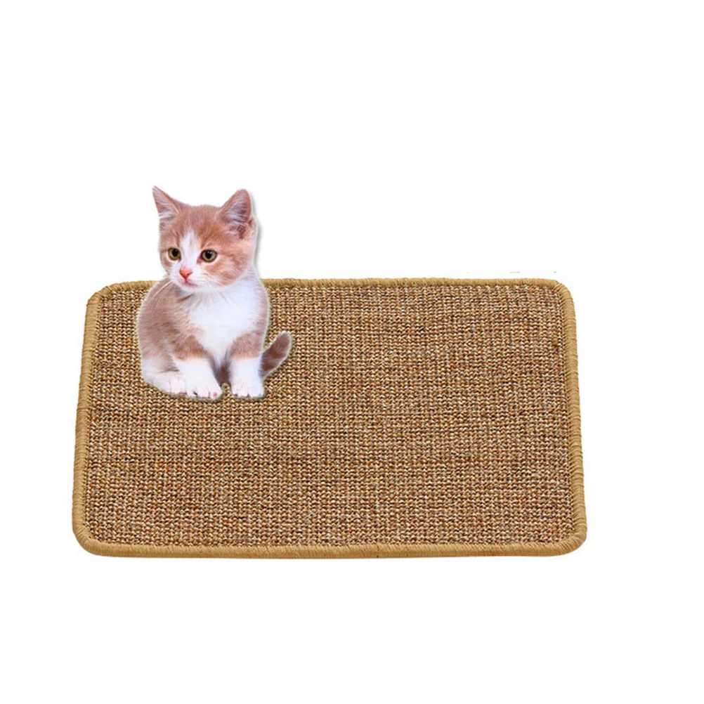 

Eco-Friendly Flax Scratching Mat 30X40Cm Durable Claw Grinding Pad Pet Supplies Sisal Scratch Cushion Furniture Protector For