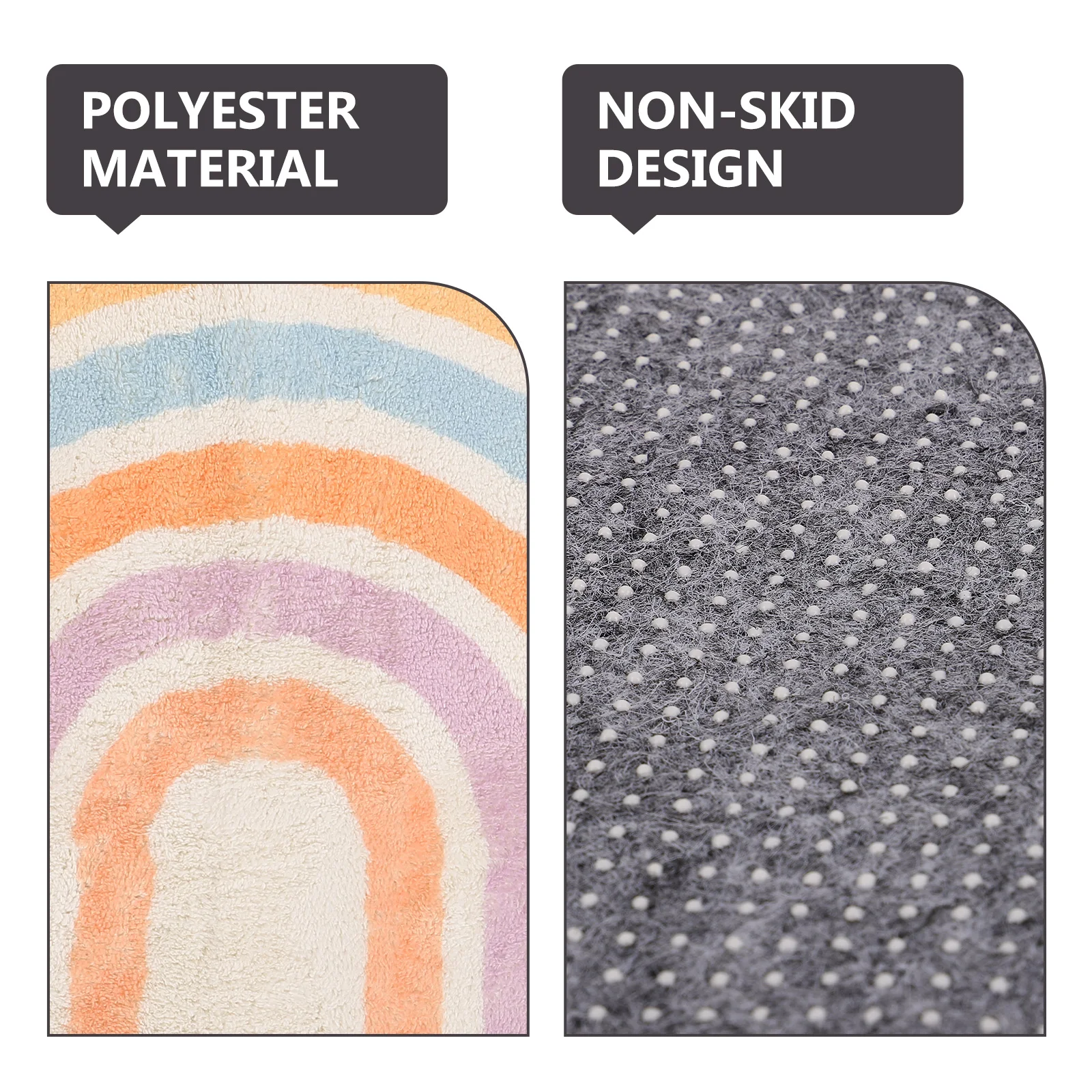 

Rainbow Door Mat Bathroom Rug Non Slip Outdoor Carpet Polyester Kids Rugs Absorbent Floor Mats Home Office Use Water resistant