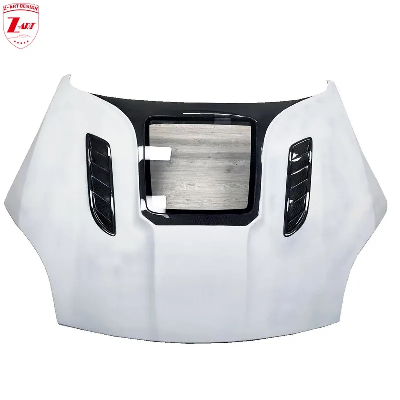 

Z-ART Carbon Fiber Engine Bonnet for Jaguar F-Type 2013-2019 Carbon Fiber Engine Cover for F-Type S Engine Hood With Flass Lid