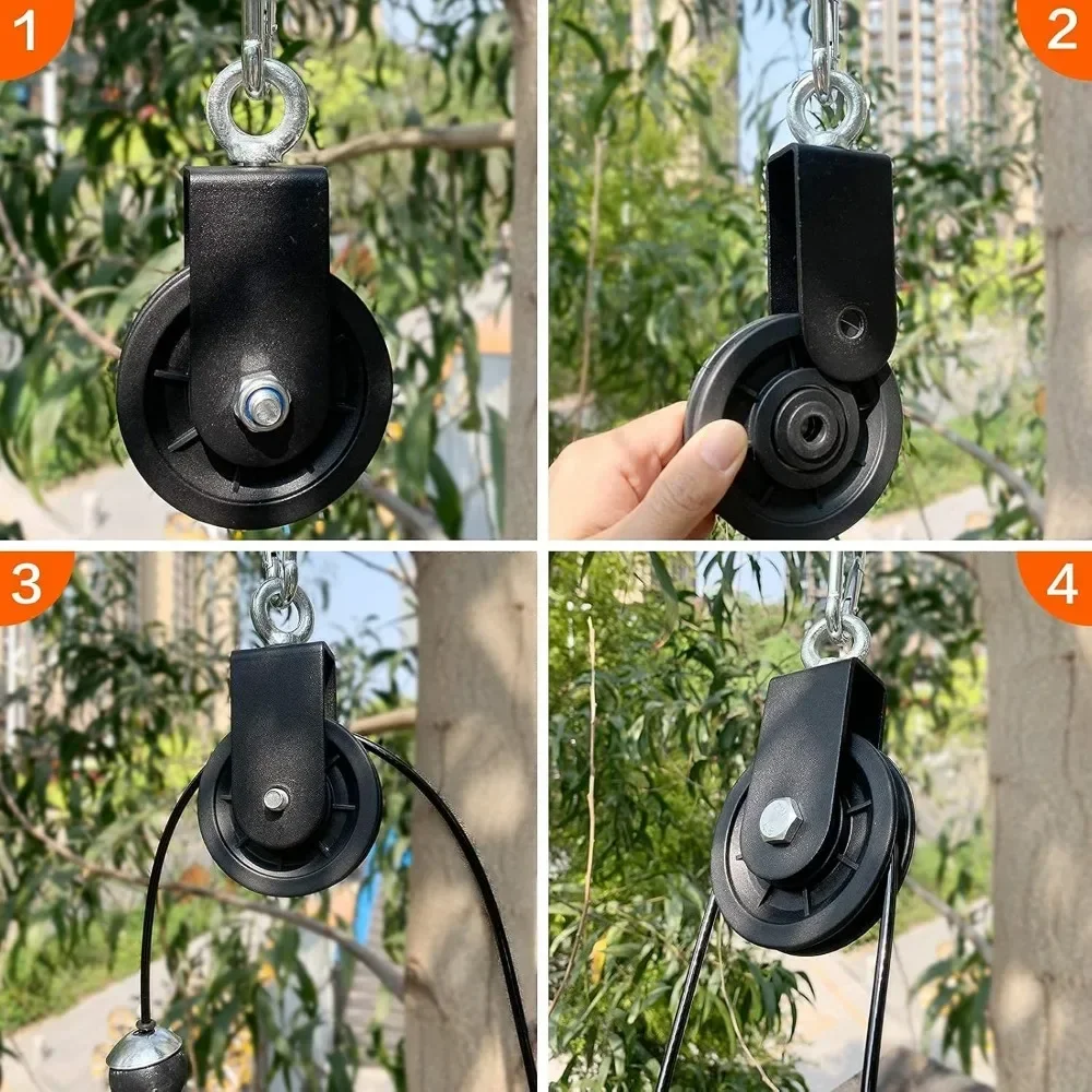 Pulley Training Bearing Fitness Loading Lifting Stainless Steel Mute Strength Trainer Heavy Bearing Home Gym Workout Equipment