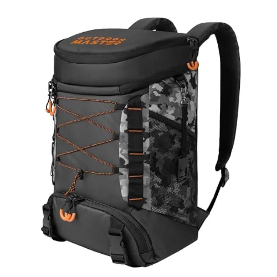 

Cooler Backpack with Leak-Proof Design 2 Insulated Compartments Portable Thermal Bag for Camping Beach Travel Lunch Drink Ice