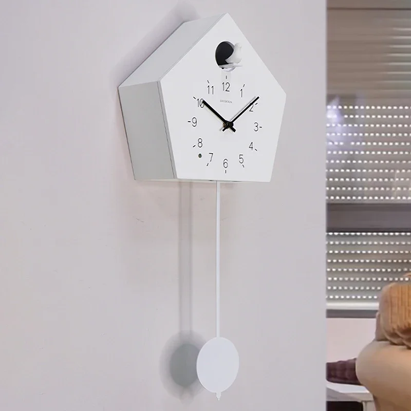 Creative Cuckoo Wall Clock Living Room Pendulum Clocks Hourly Watch Children Bedroom Nordic Interior Modern Home Decoration Gift