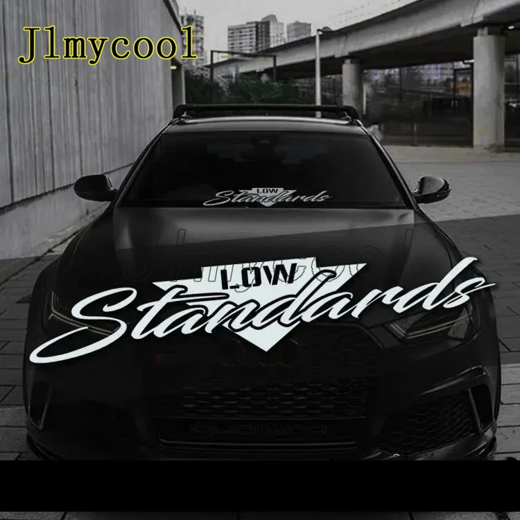 

LOWstandards Front Windshield Waterproof Car Sticker Vinyl Stickers Waterproof Racing Body Decal наклейки на автомобиль
