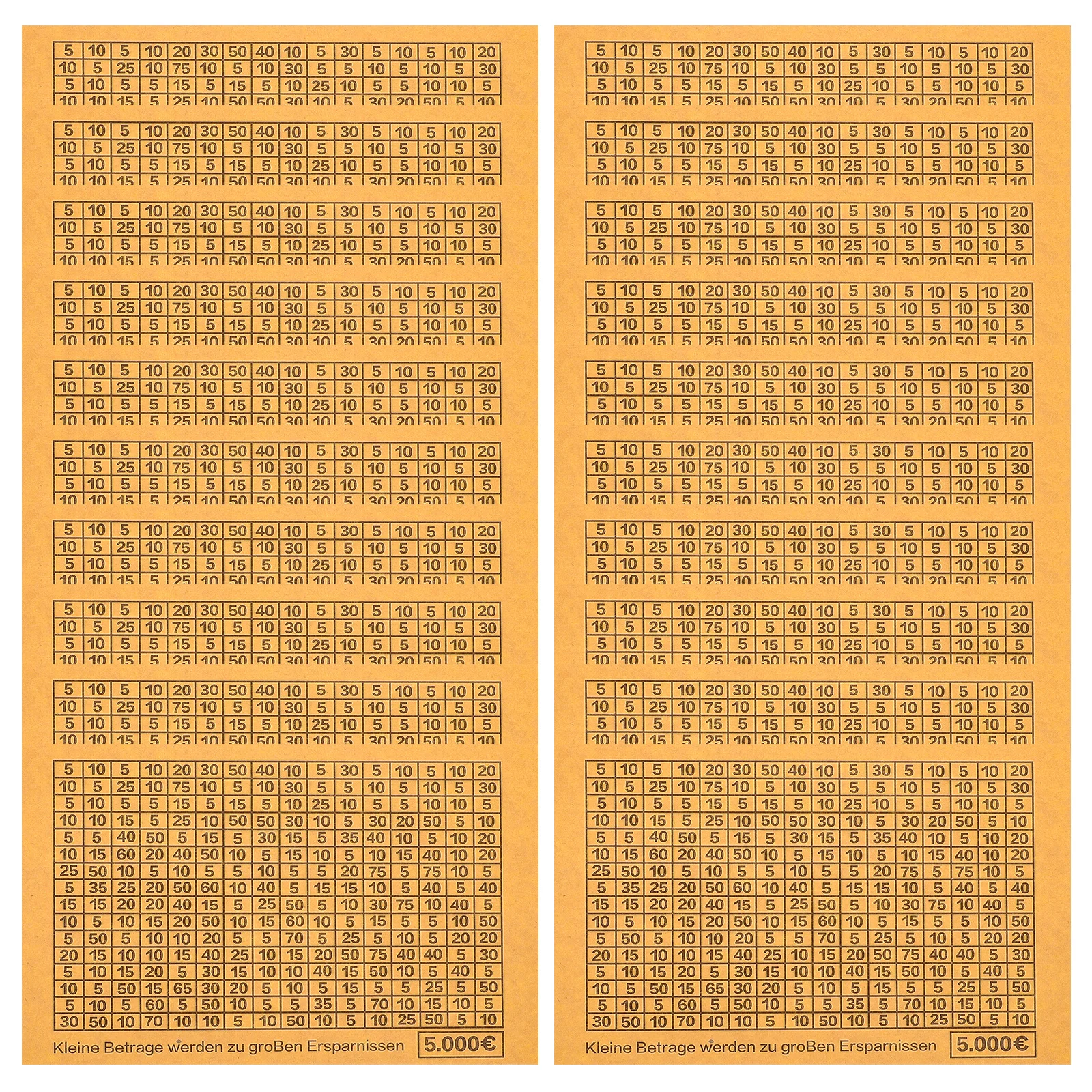 20 Sheets Diy Savings Box Stickers Number Labels For Jar Target Decals Goal Setting Sticker Set For Saving Bank