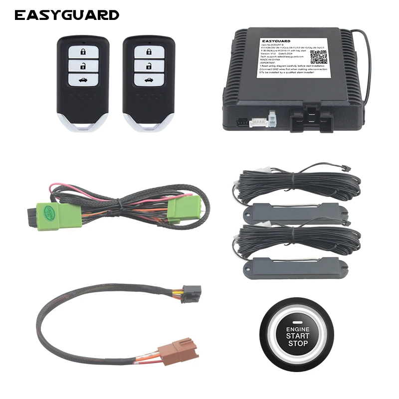 

EASYGUARD PLUG PLAY PKE Remote Starter fit for Key Start Honda CRV / Civic 09-11,FIT 0913,City 09-14,CITY 06-08,Acura MDX 10-11