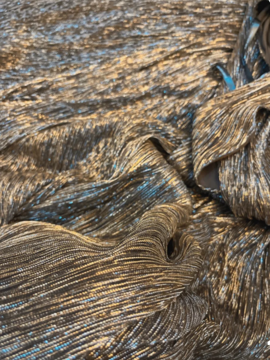 Ele iny Gold Tead Deep V Hollow Abend Dr. Langer Rock 2024, neuer Stil, luxuriöse Polyesterfaser, Damen Dr