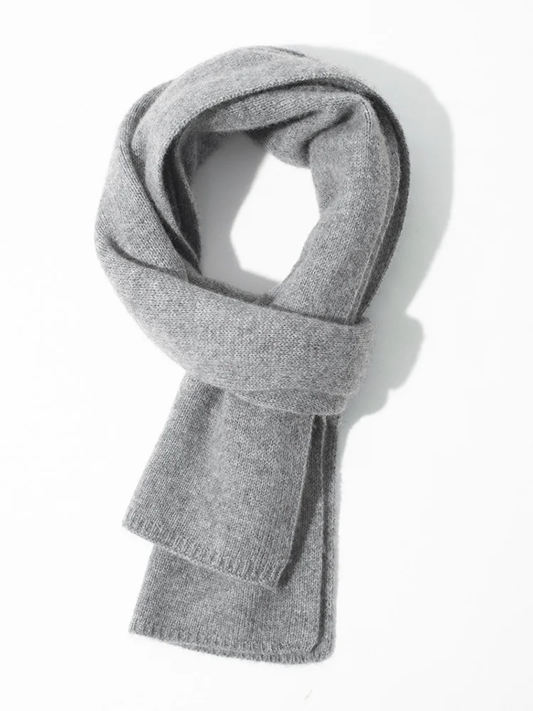 TLOML New Women’s 100% Cashmere Scarf Shawls Autumn Winter Soft Warm Simple Style High Quality Cashmere Knitwear Capes Scarf