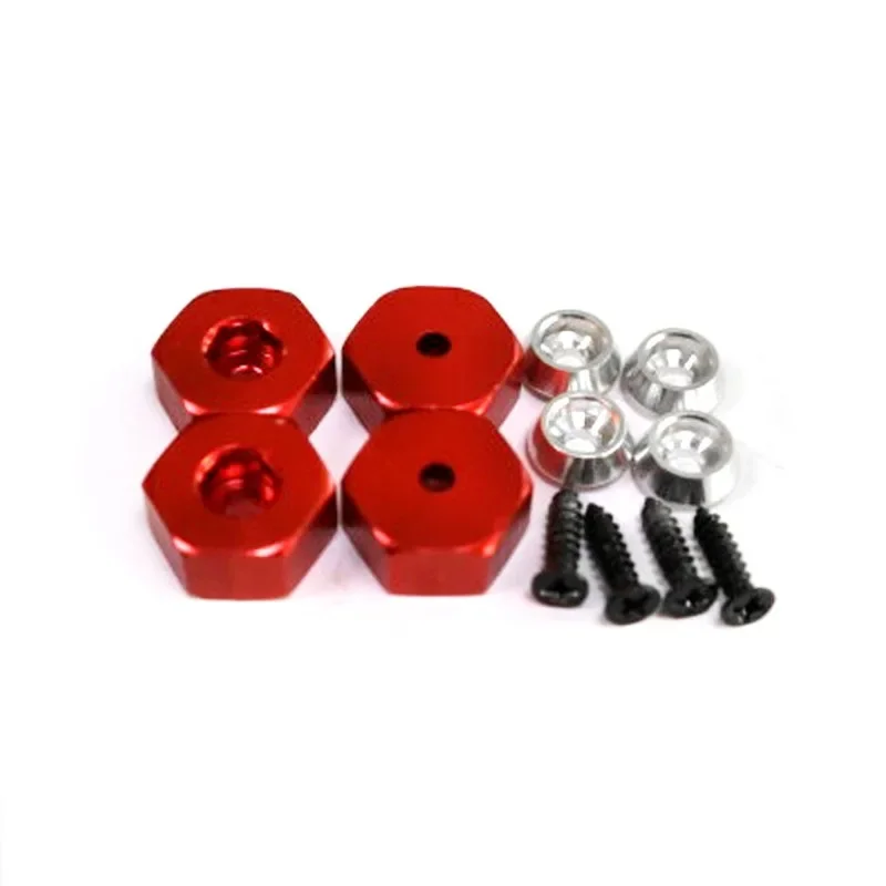 4 Stuks 5Mm Tot 12Mm Metalen Combiner Wiel Hub Hex Adapter Voor Wpl D12 C24 C34 B24 B36 Mn D90 D99 Rc Auto Upgrade Onderdelen