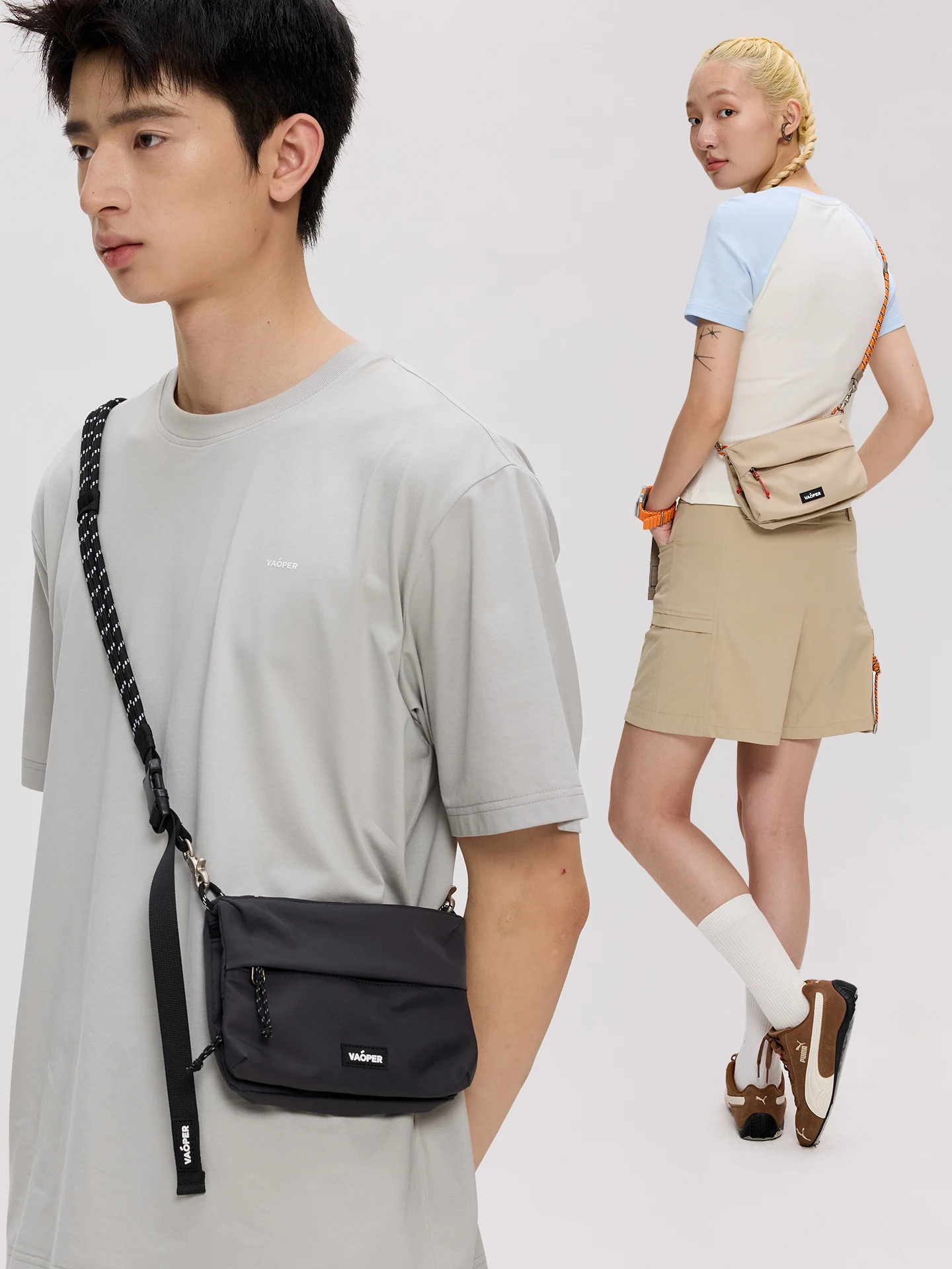 VAOPER Multi-Functional Outdoor Travel Lightweight Crossbody Bag for Men Document And Passport Storage Mobile Phone Bag