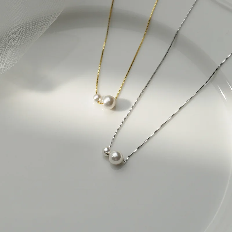 Fashion Small Pearl Choker Necklace Female Elegant Travel Party Gold-plated Clavicle Necklace Aesthetic Jewelry Accessories
