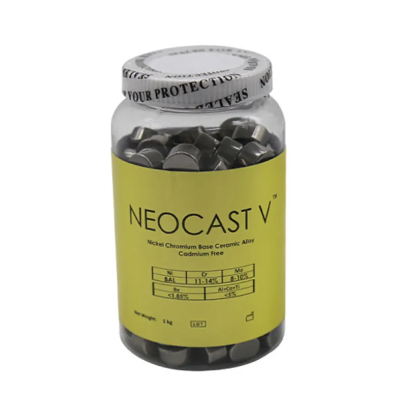 1000g/Box den tal Lab Material Ceramic Alloy Nickel Chrome With Be Metal Filling NEOCAST V For Porcelain Denture Teeth