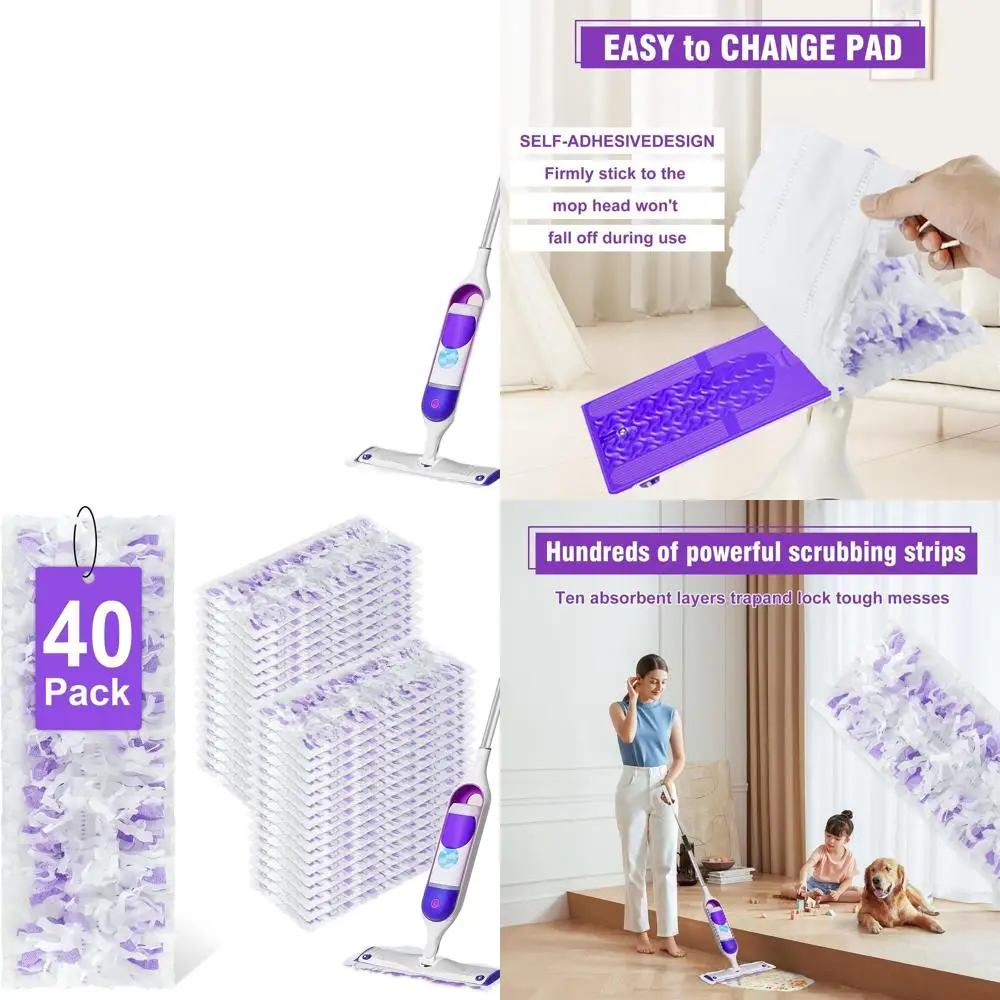 

40 Unscented Swiffer Power Mop Refills for Multi-Surface & Wood Floors