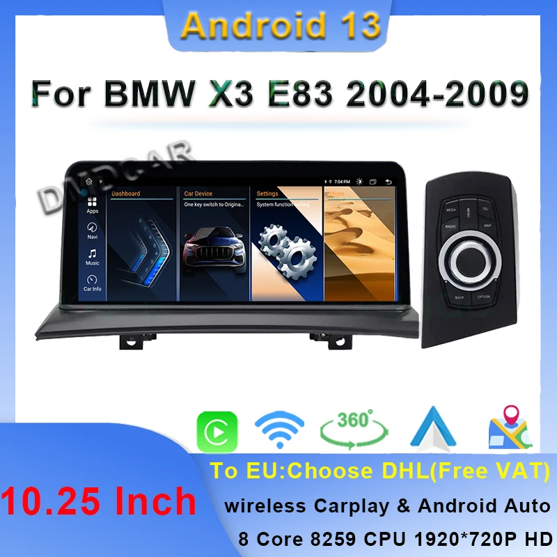 Android 13 8+128G MTK8581 For Bmw X3 E83 GPS Navigation Car Video Player Central Multimedia Radio Stereo Carplay Auto Unit WIFI