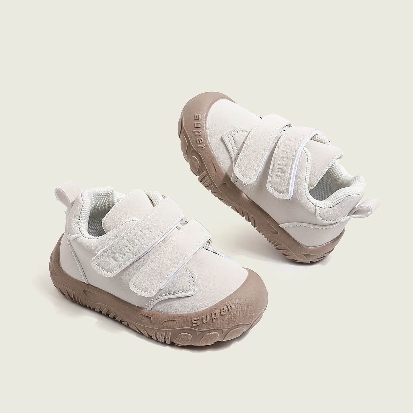 Kids'Casual Shoes Toddler Fashion Autumn Flat Shoes For Baby Anti-slip Breathable Soft Bottom White Pink Shoes Size 16-26