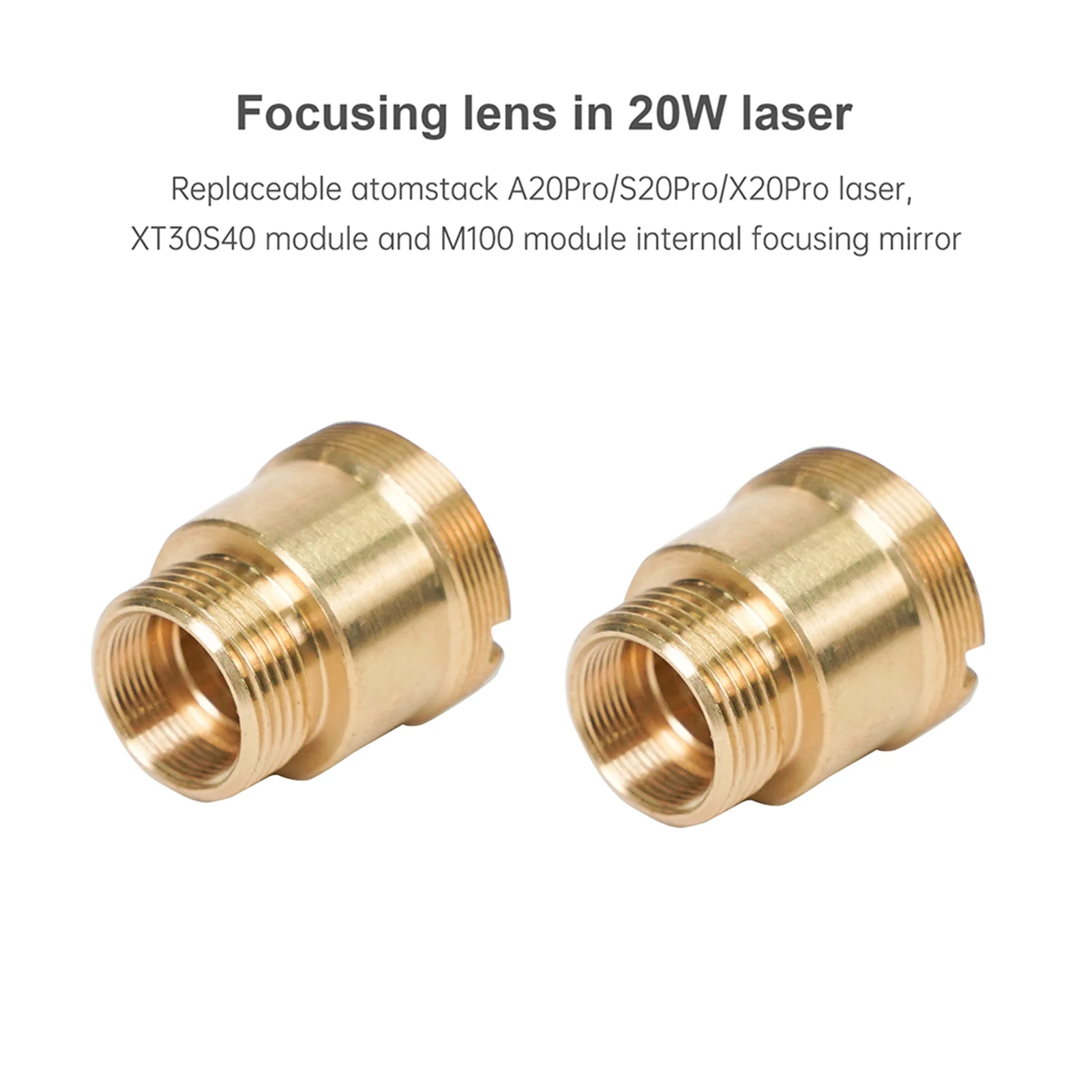 ATOMSTACK 2PCS 20W Replacement Focusing Lens for A20Pro/S20Pro/X20Pro Laser Module / M100 Module / XT30S40 Module Internal