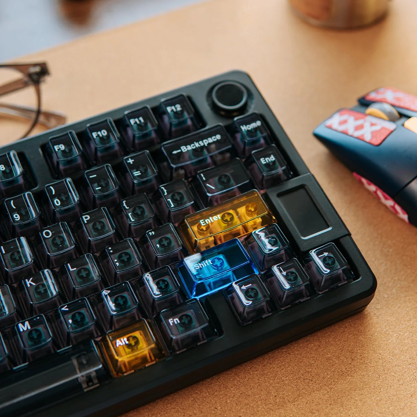 

Синие колпачки для клавиш Interstellar HD, 151 клавиши, Cherry Profile, УФ-пад с принтом ПК, прозрачные колпачки для клавиш MX 61/64/87/96, механическая клавиатура