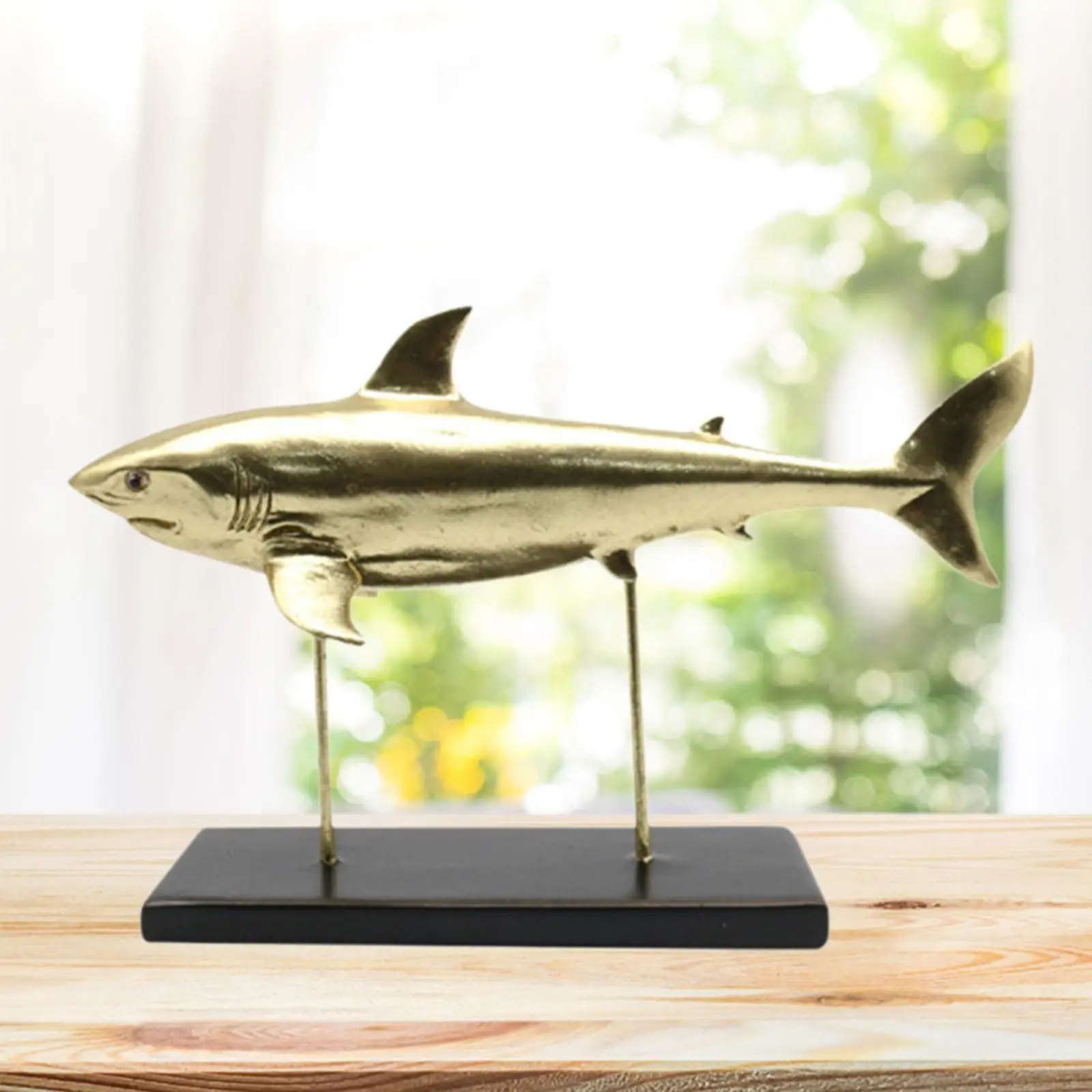 Shark Statue Photo Props Housewarming Gift Small Crafts Shark Tabletop Decor for Bedroom Cafe Tabletop Tea House Home Office