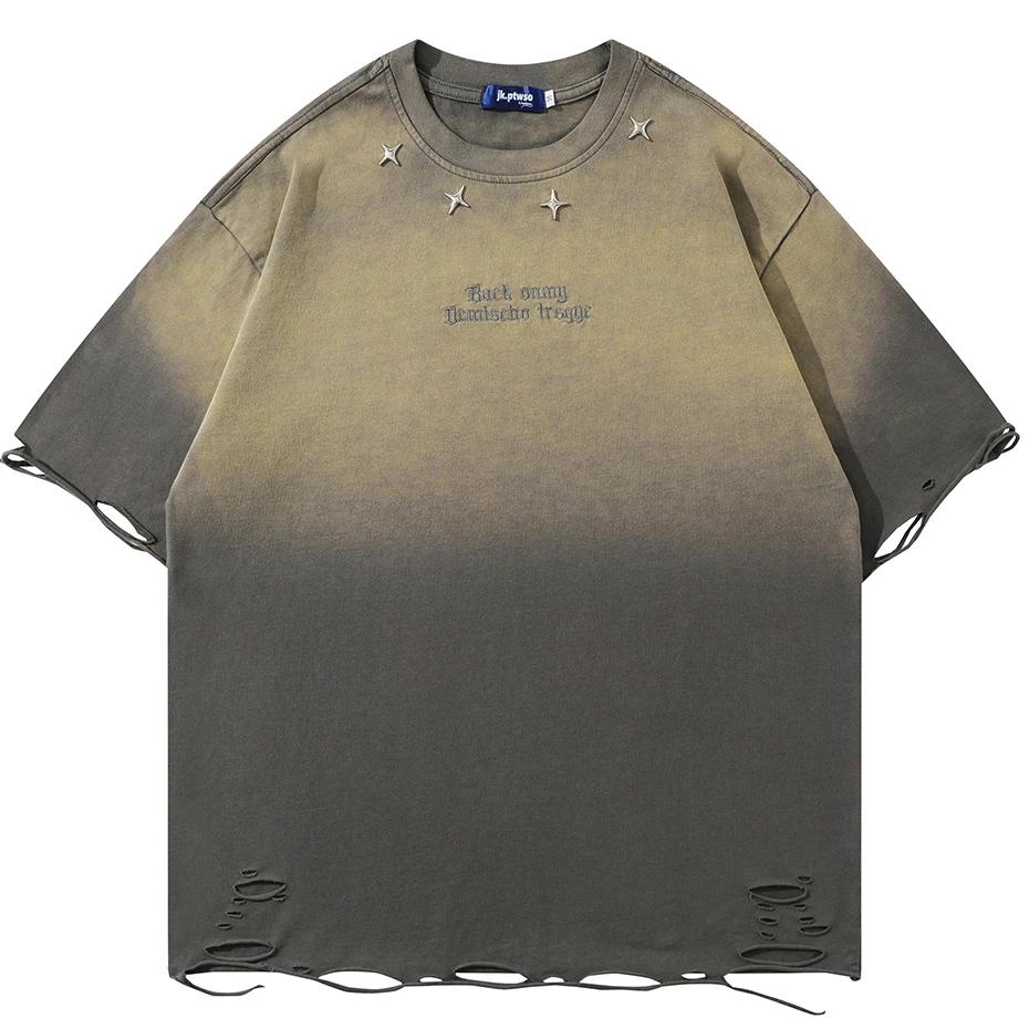 

Vintage Washed Harajuku Streetwear Men's T Shirts Oversized Hip Hop Graphic Loose Cotton Casual Tee Tops Tshirts