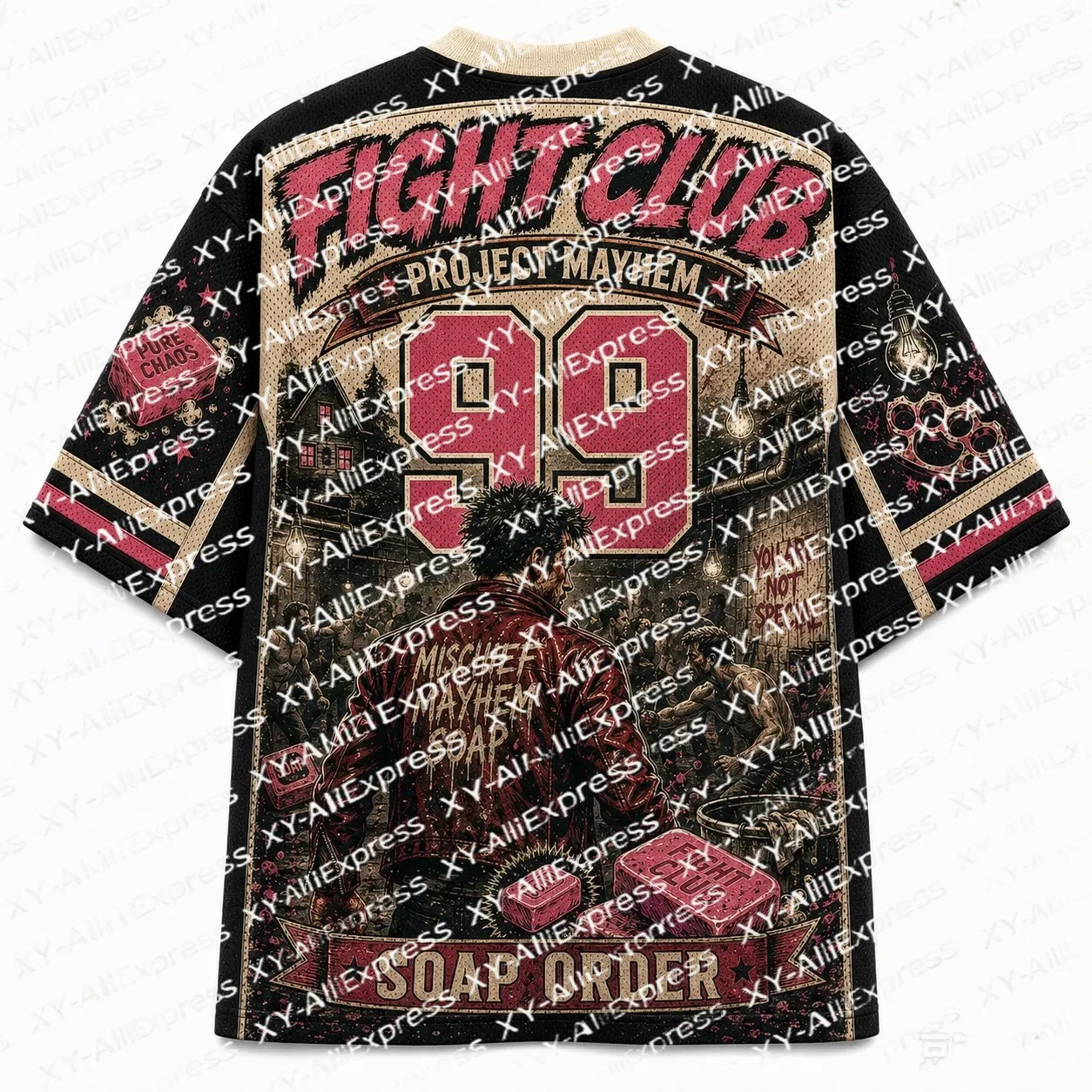 Men's Retro Urban Fight Graphic Tee Vintage Fighter Grunge Art Print Lightweight Quick Dry Subculture Street Events